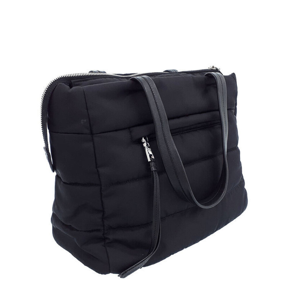 Prada Black Bomber iconic Nylon nylon Tote quilted Tessuto Bag